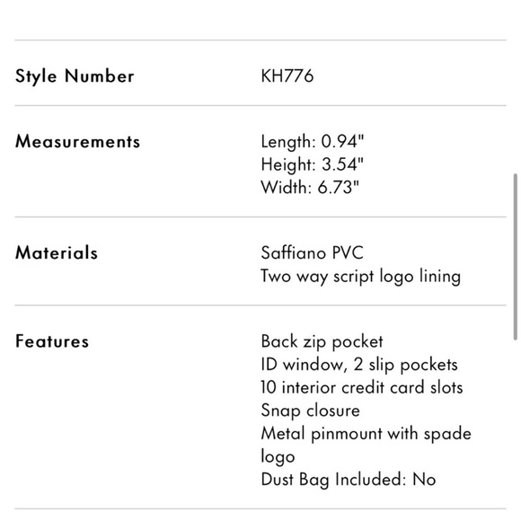 💙🩵Brand New Kate Spade Madison Vase Floral Large Slim Bifold Wallet🩵💙 - Picture 12 of 12